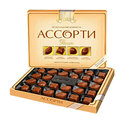 Конфеты “Ассорти”, 250 г — набор изысканных шоколадных вкусов для подарка и угощения