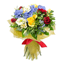 Bouquet de roses et hortensias — composition délicate et aérienne